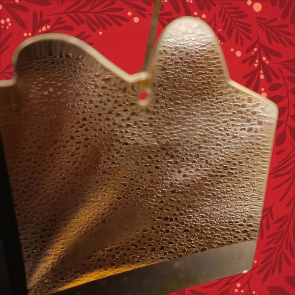 Elephant Embossed Metal Christmas Ornament - Picture 4 of 5